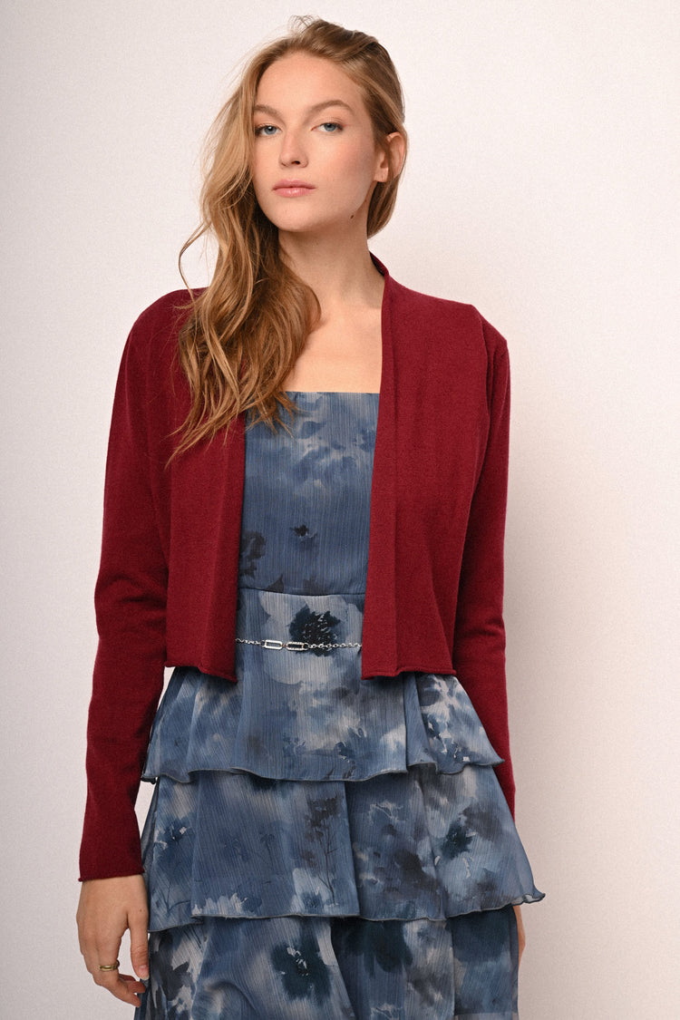 Cardigan crop con nodo