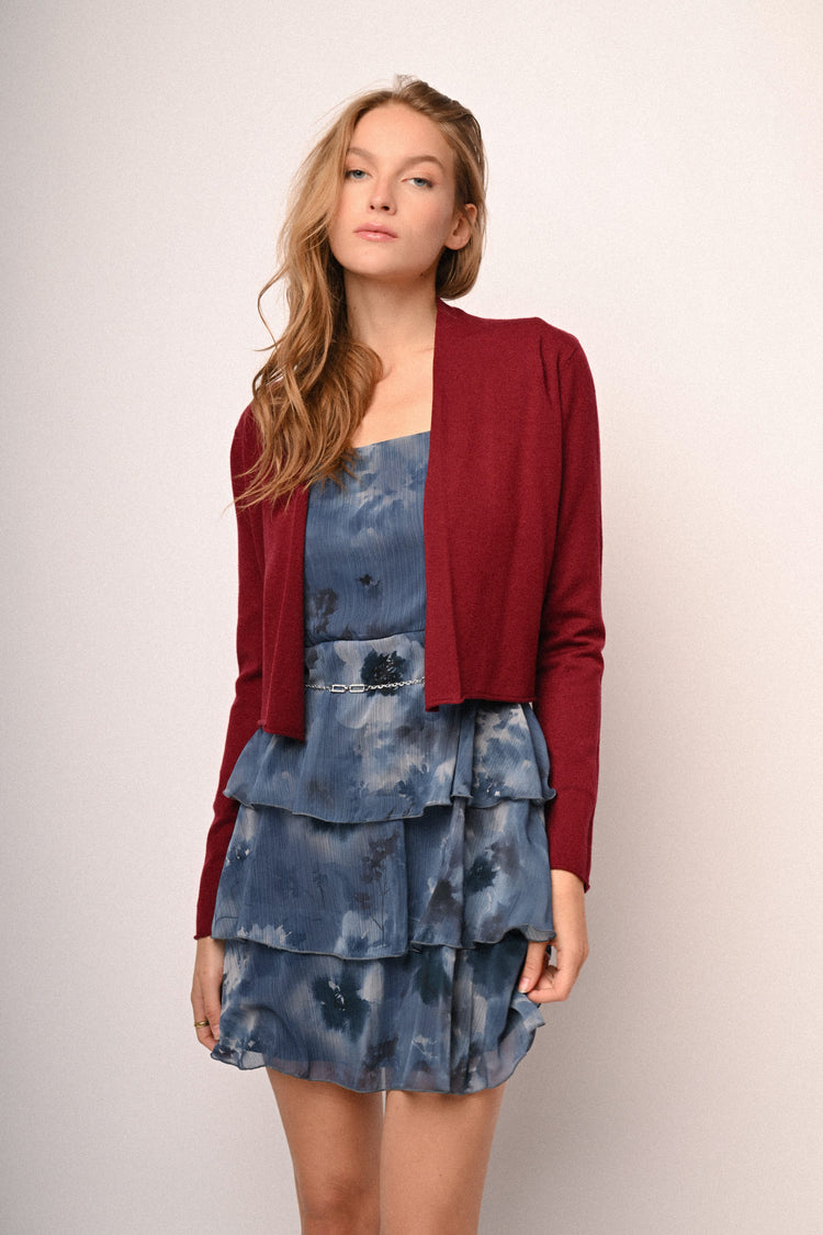 Cardigan crop con nodo