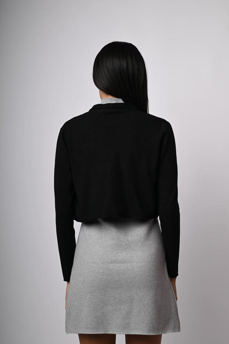 Cardigan crop in maglia lurex