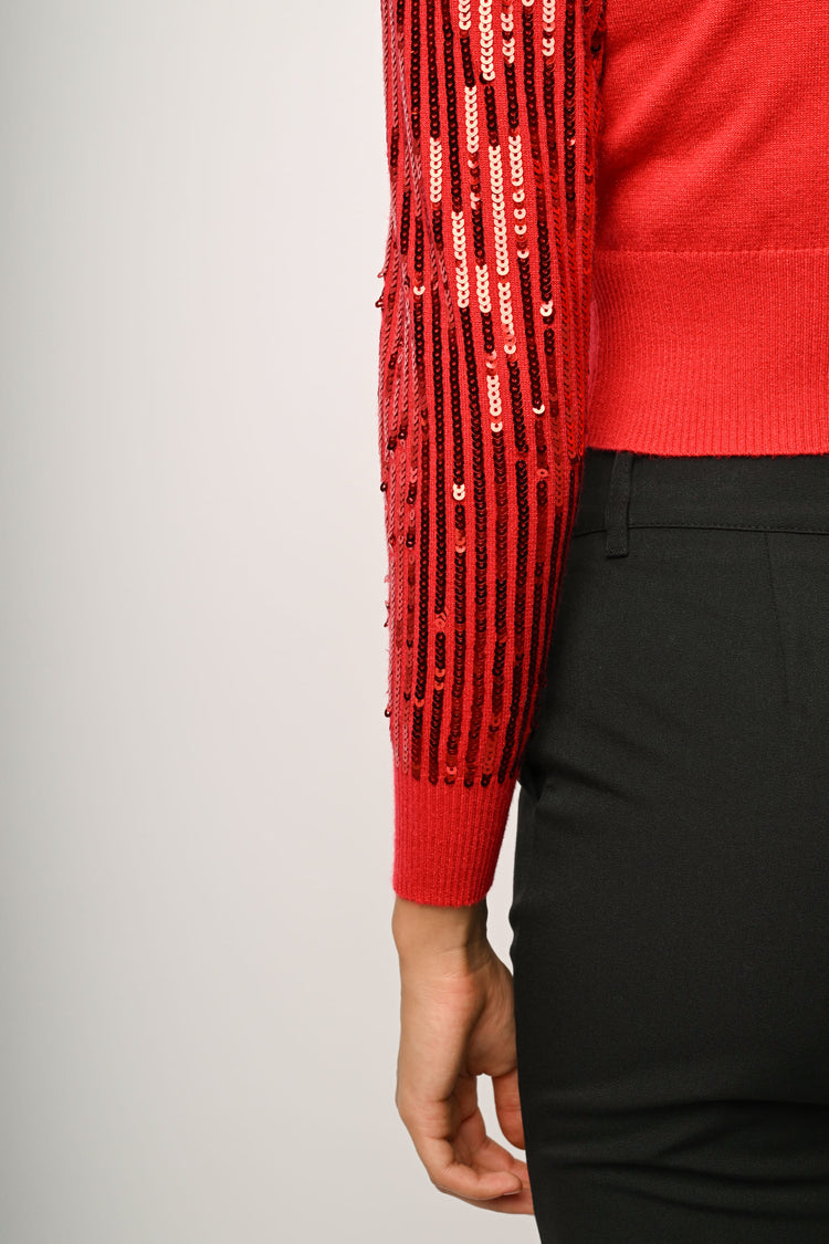 Cardigan crop con paillettes