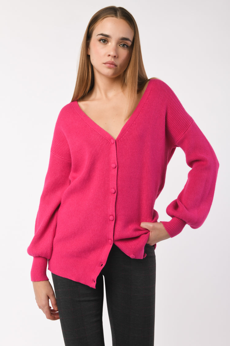 Cardigan oversize a costine