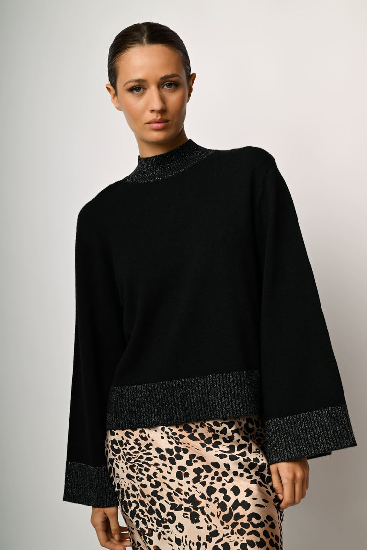 Lupetto con profili lurex