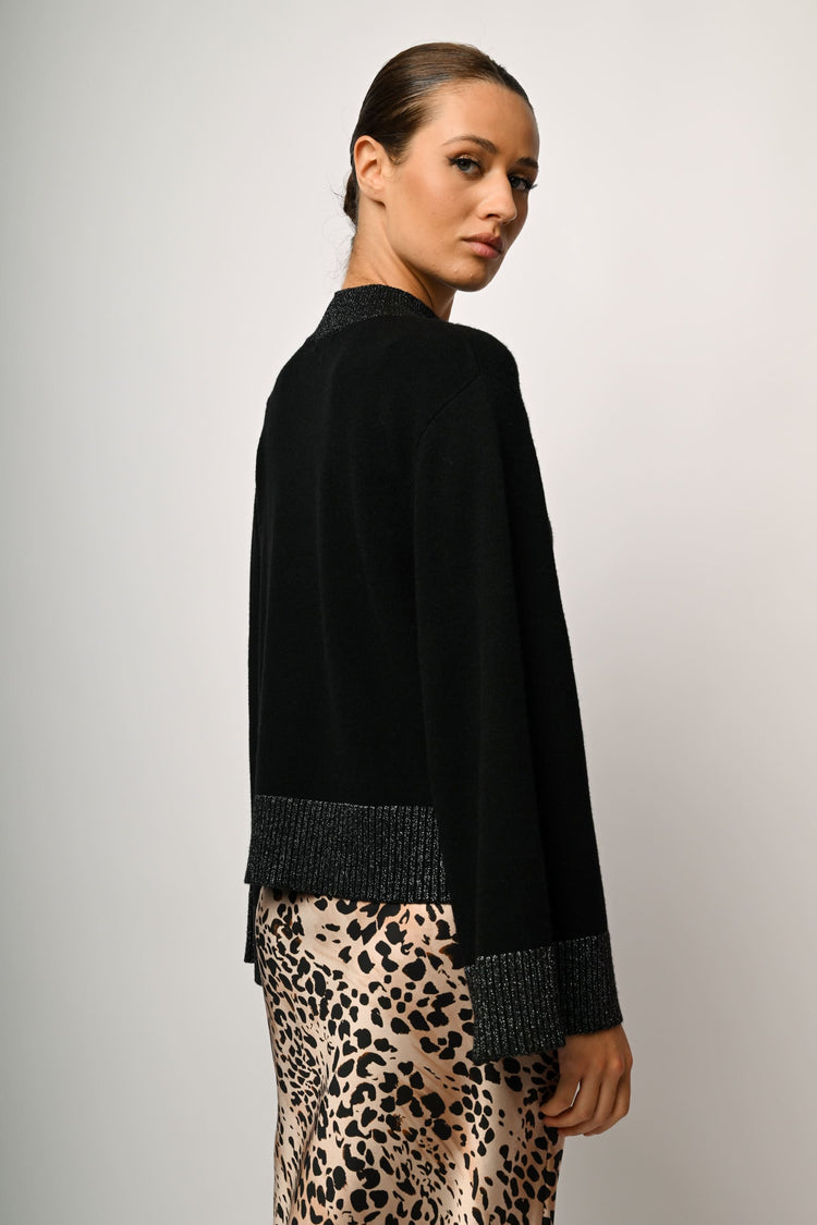 Lupetto con profili lurex