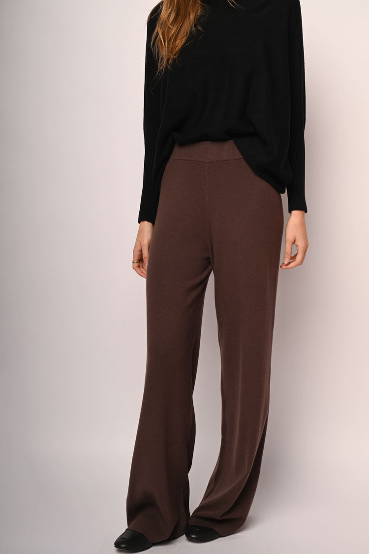 Pantaloni palazzo in maglia