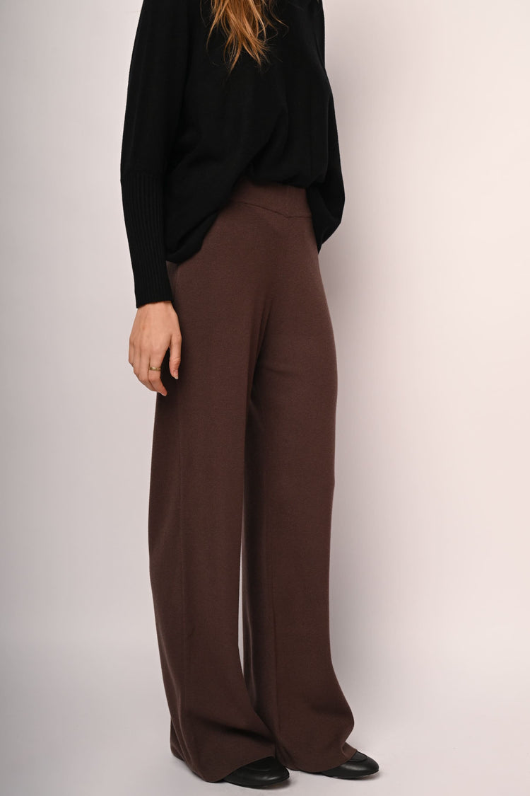 Pantaloni palazzo in maglia