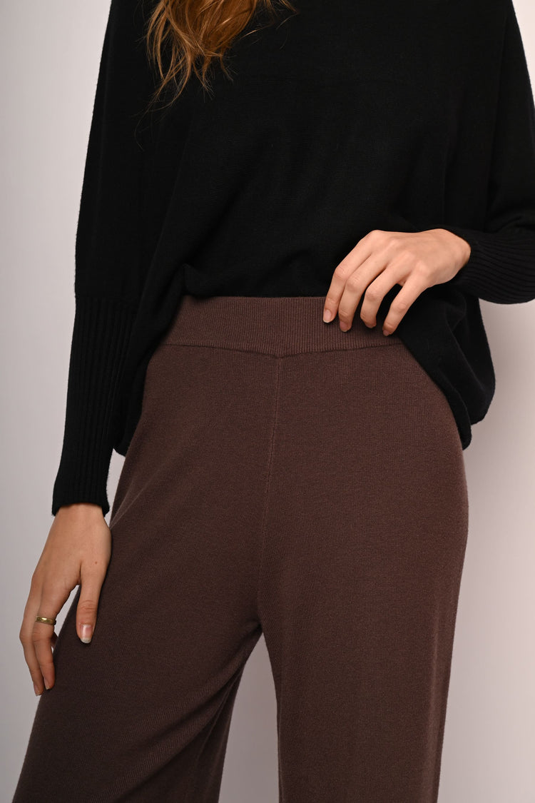 Pantaloni palazzo in maglia