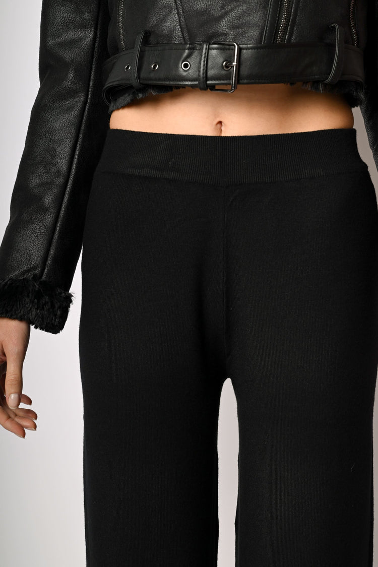 Pantaloni palazzo in maglia