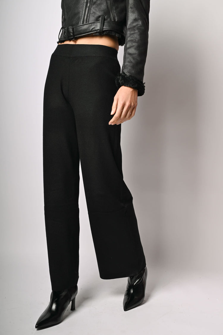 Pantaloni palazzo in maglia