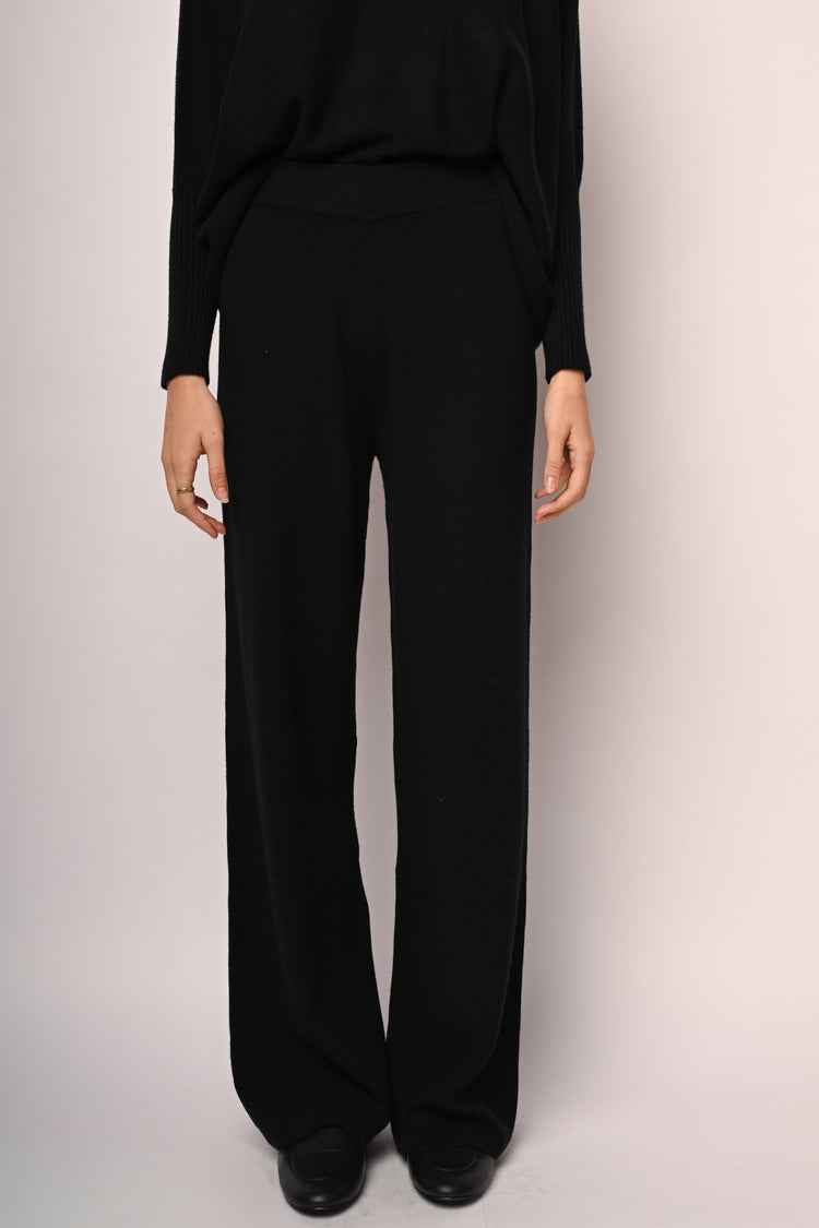 Pantaloni palazzo in maglia