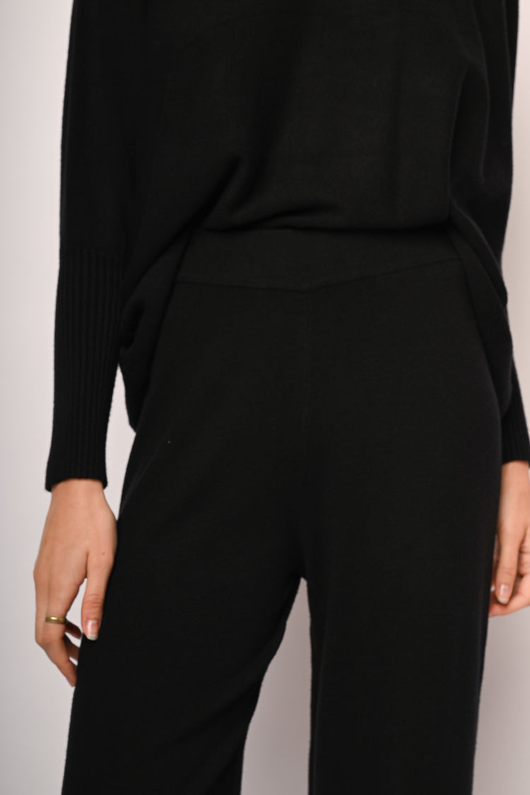 Pantaloni palazzo in maglia