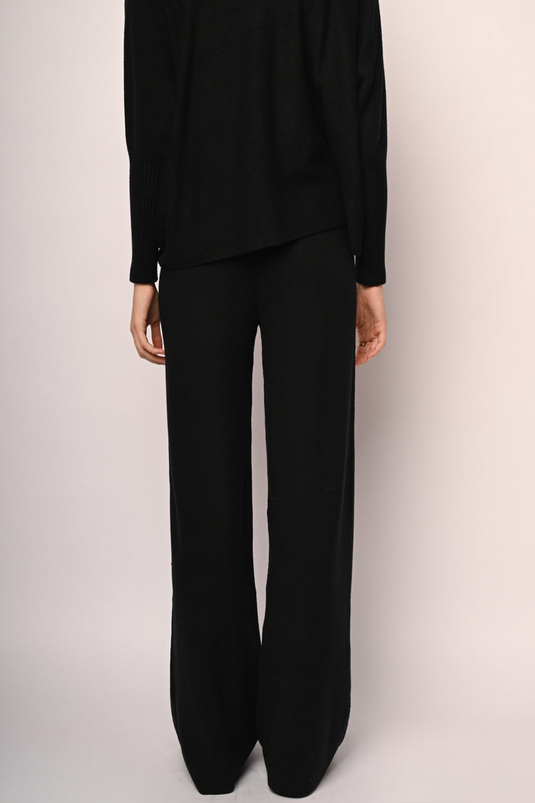 Pantaloni palazzo in maglia