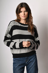 Pull a righe con strass
