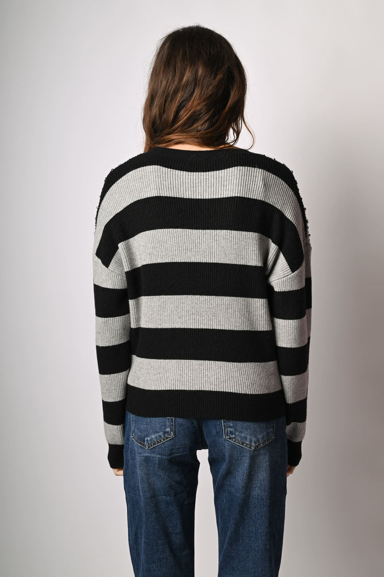 Pull a righe con strass