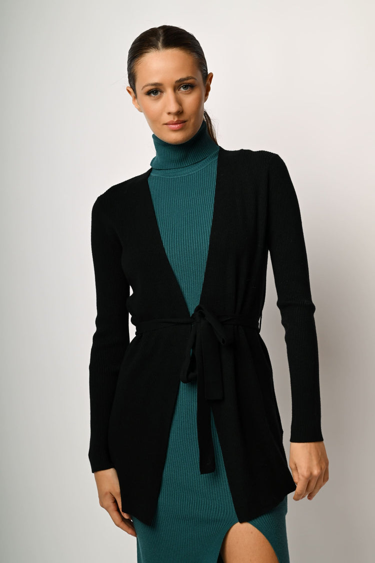 Cardigan con cintura