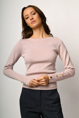 Pull con bottoni ai polsini