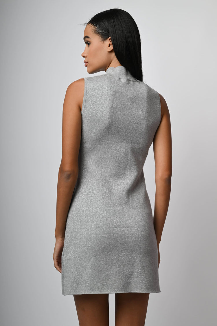 Mini abito in maglia jacquard a fiori