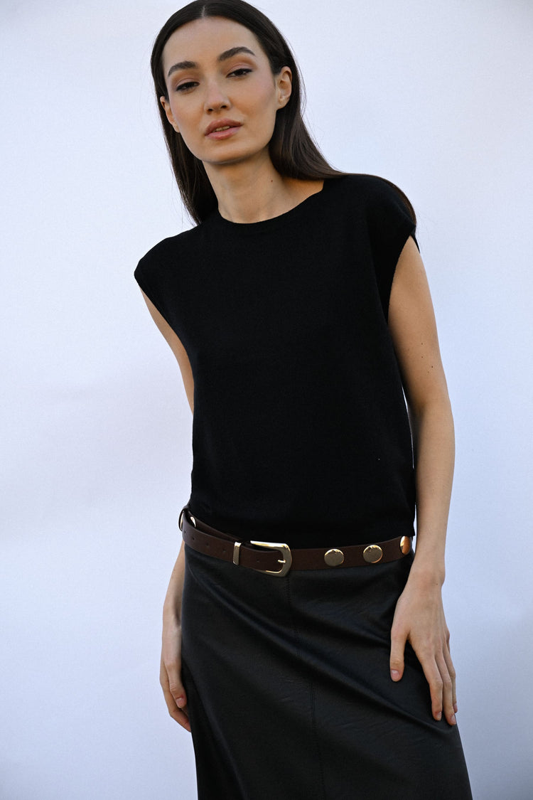 Pull basic senza maniche