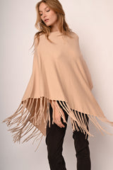 Poncho con frange