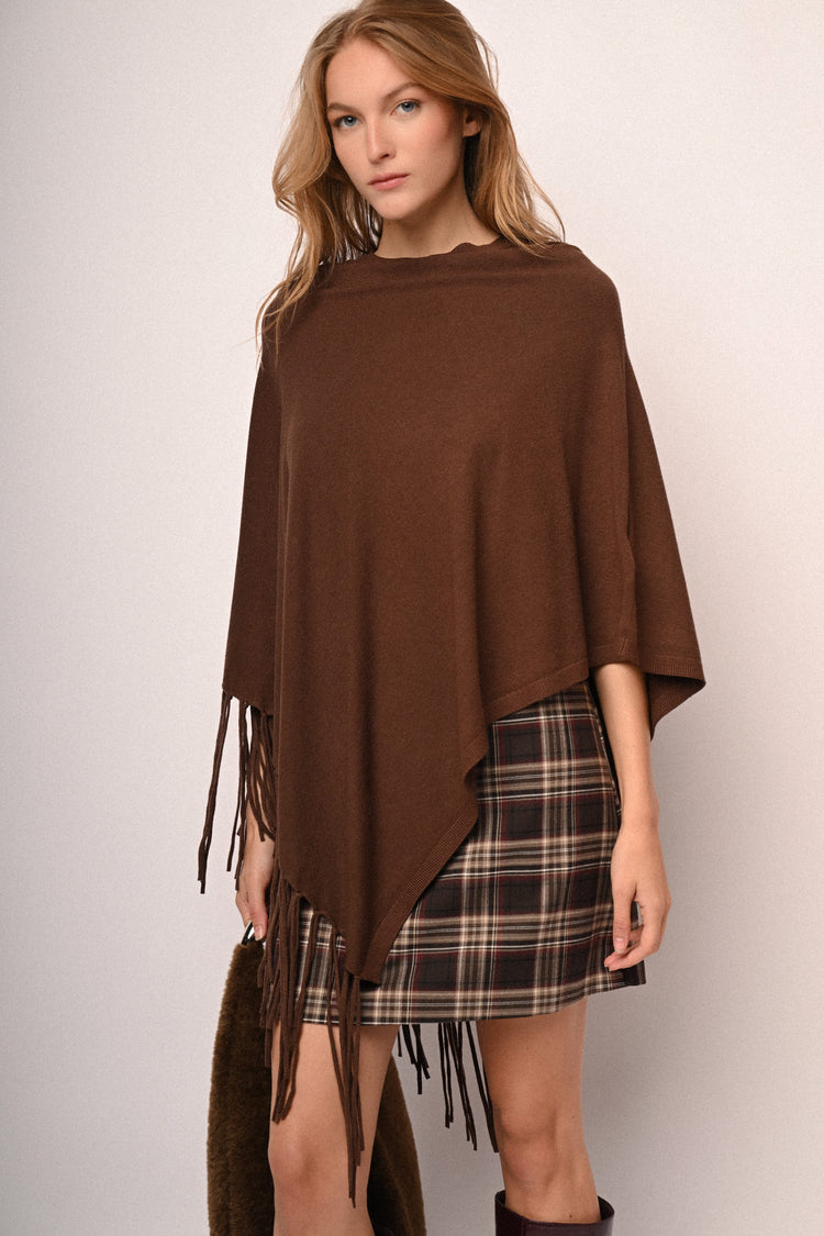 Poncho con frange