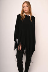 Poncho con frange