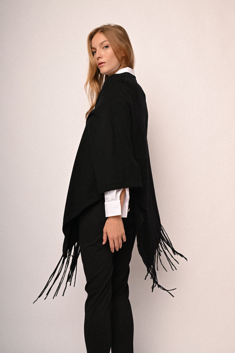 Poncho con frange