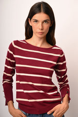 Pull in maglia a righe lurex