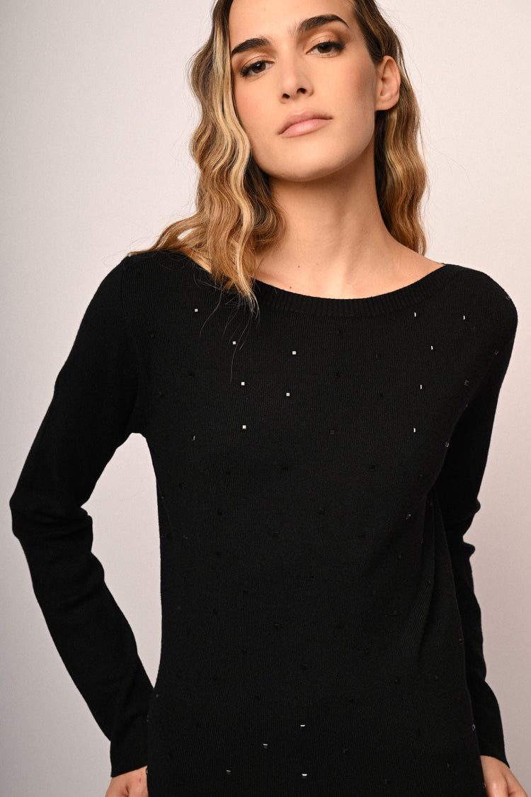 Pull con decorazione strass