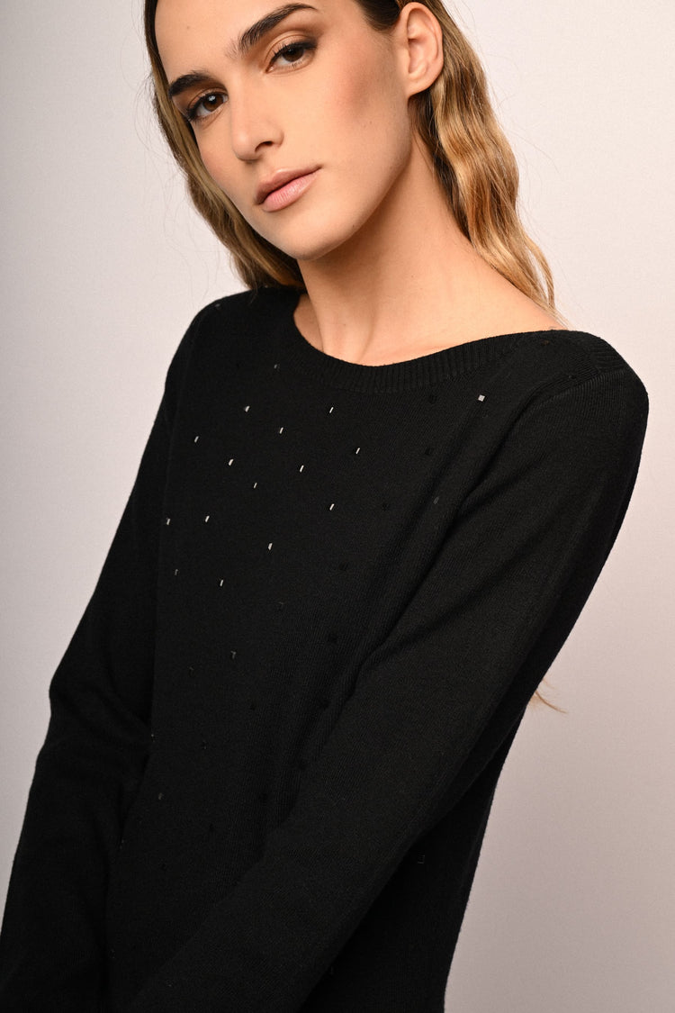 Pull con decorazione strass