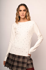 Pull con decorazione strass