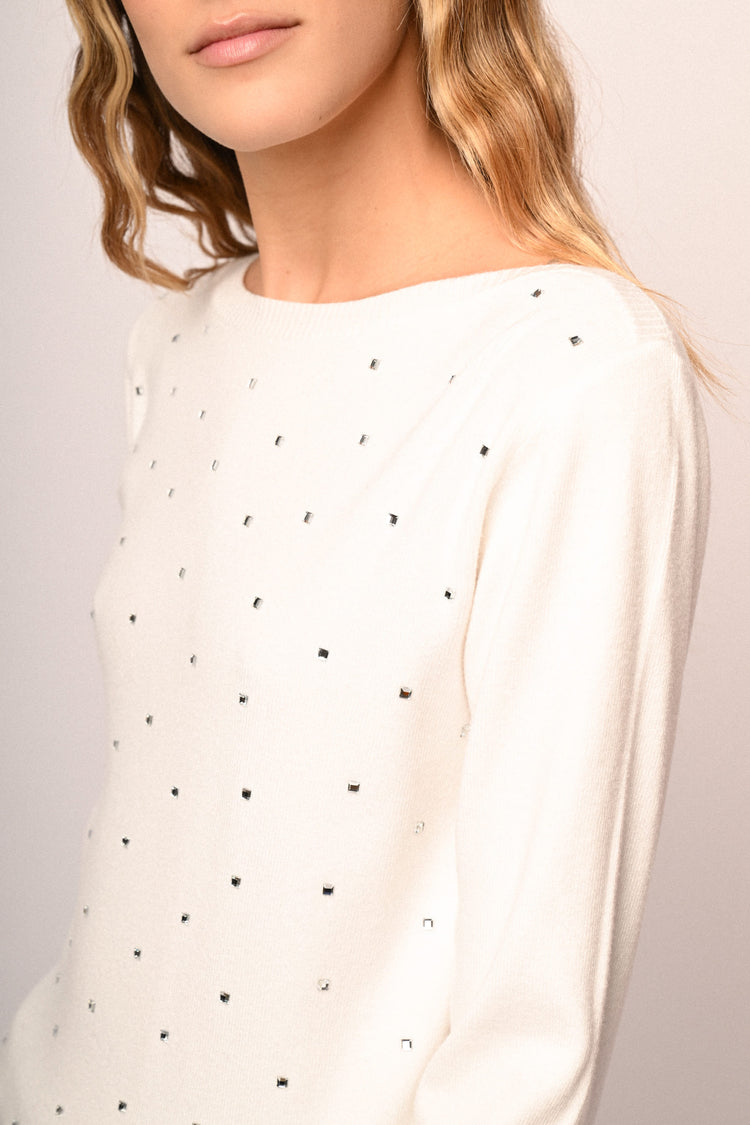 Pull con decorazione strass