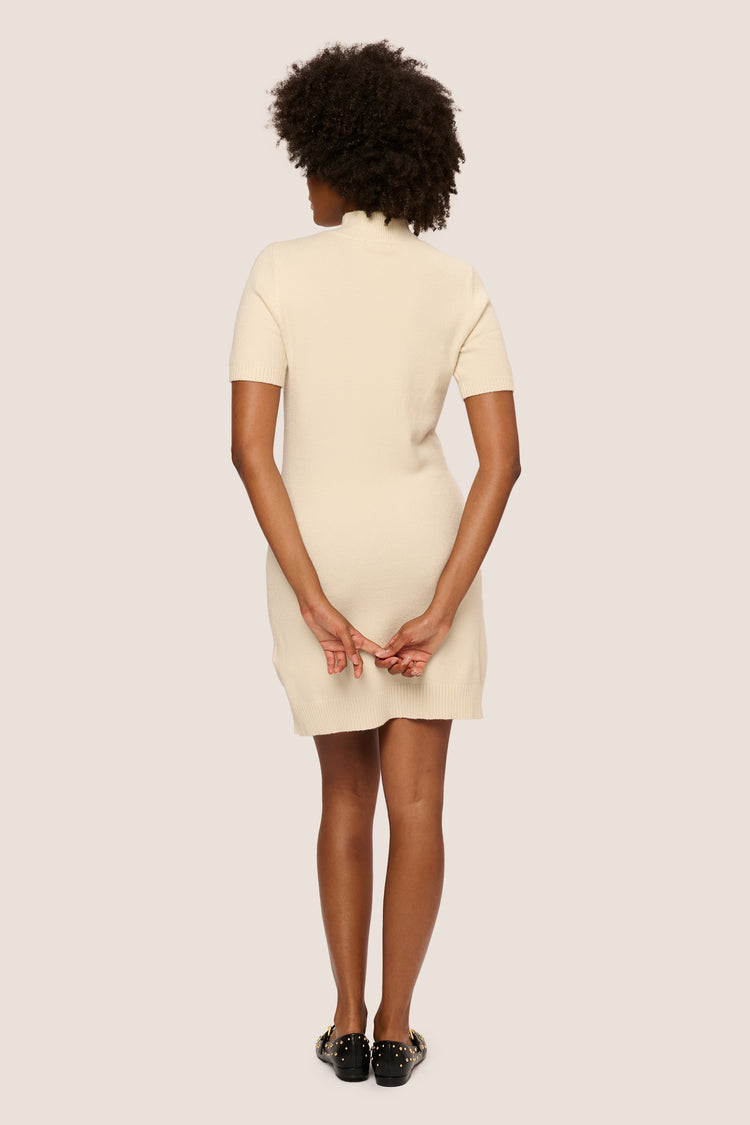 Mini abito in maglia con ricamo