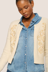 Cardigan con ricami