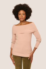 Pull con spalle scoperte e strass