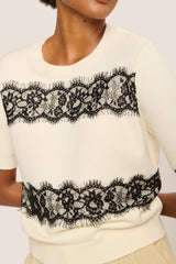 Pull a mezze maniche con pizzo
