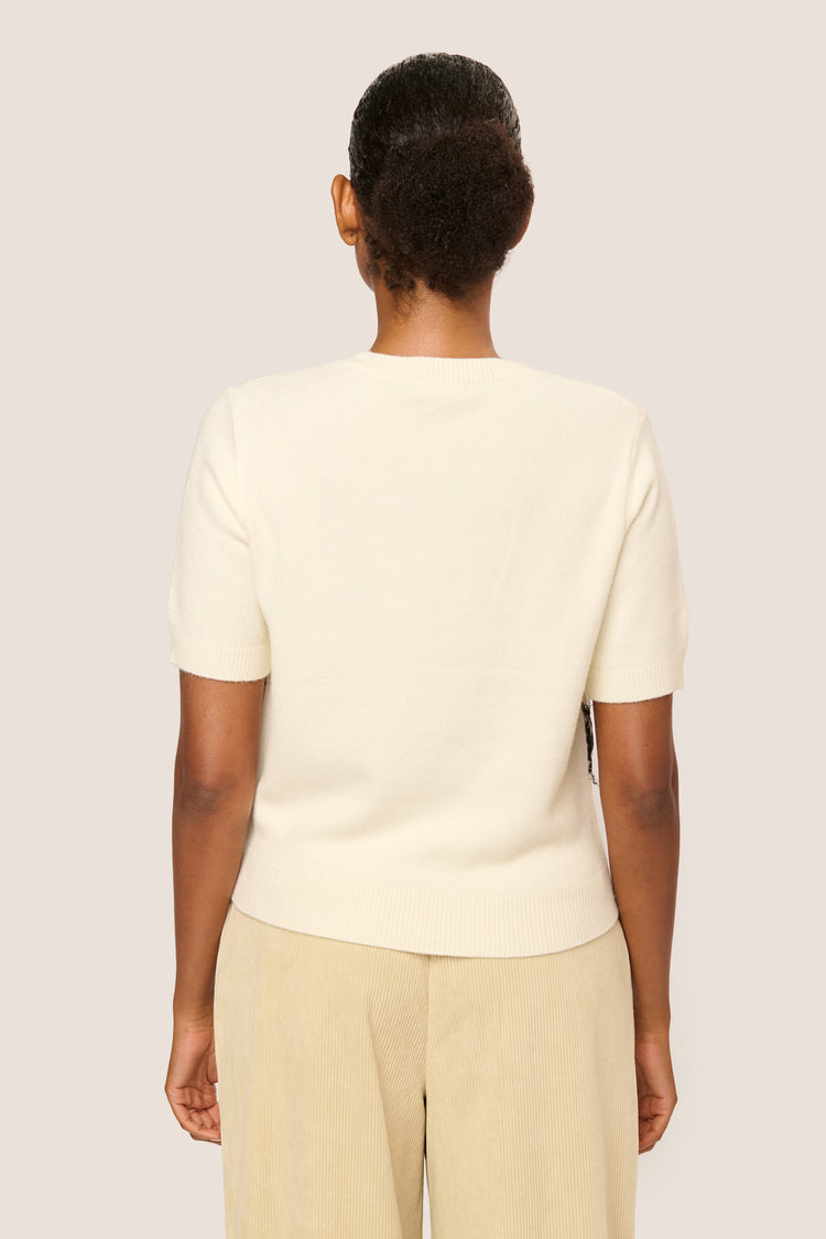 Pull a mezze maniche con pizzo