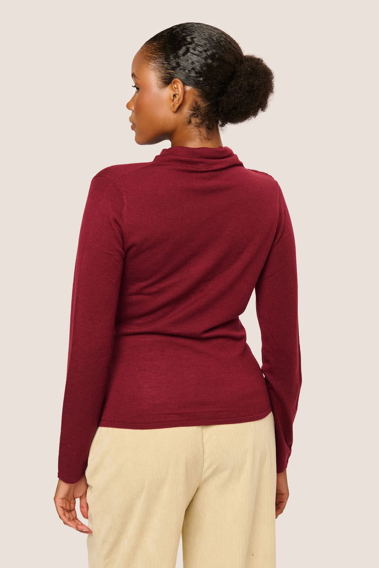 Lupetto in maglia con arricciature