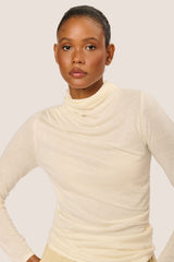Lupetto in maglia con arricciature