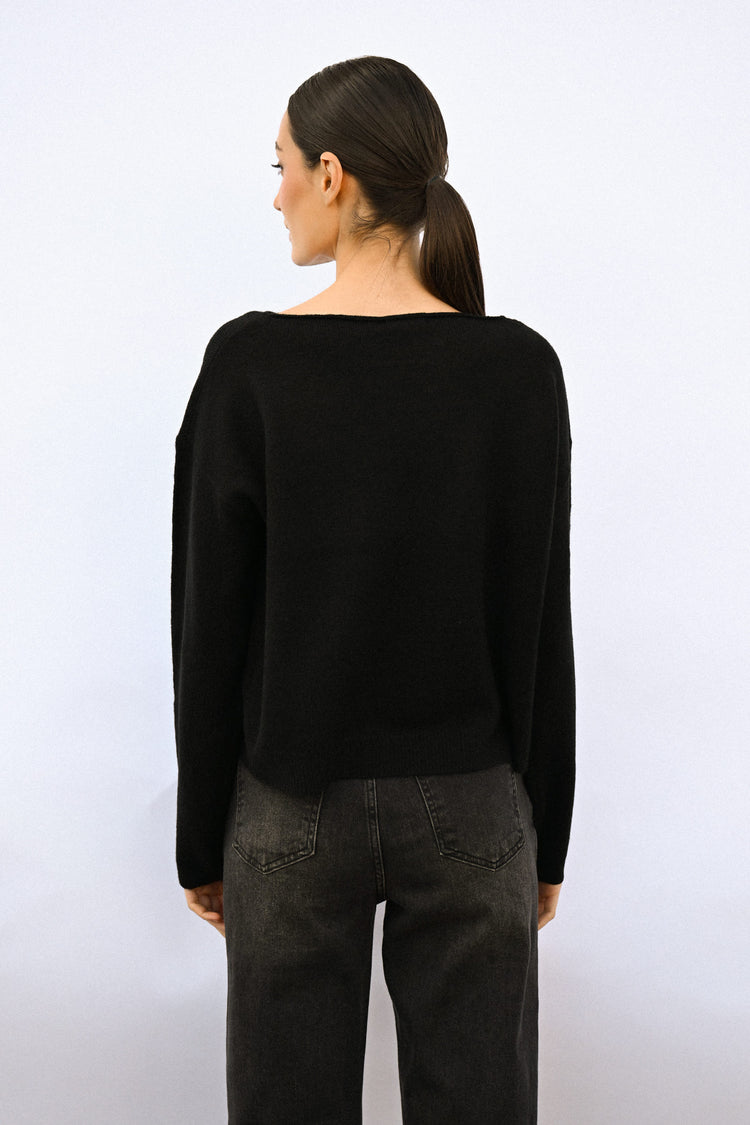 Pull boxy-fit con paillettes