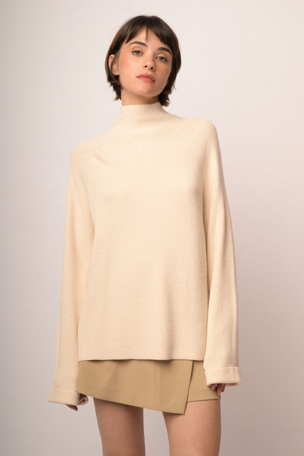 Maglia con maniche risvolto