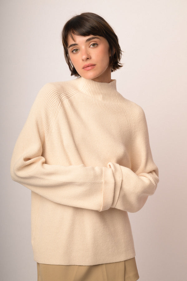 Maglia con maniche risvolto