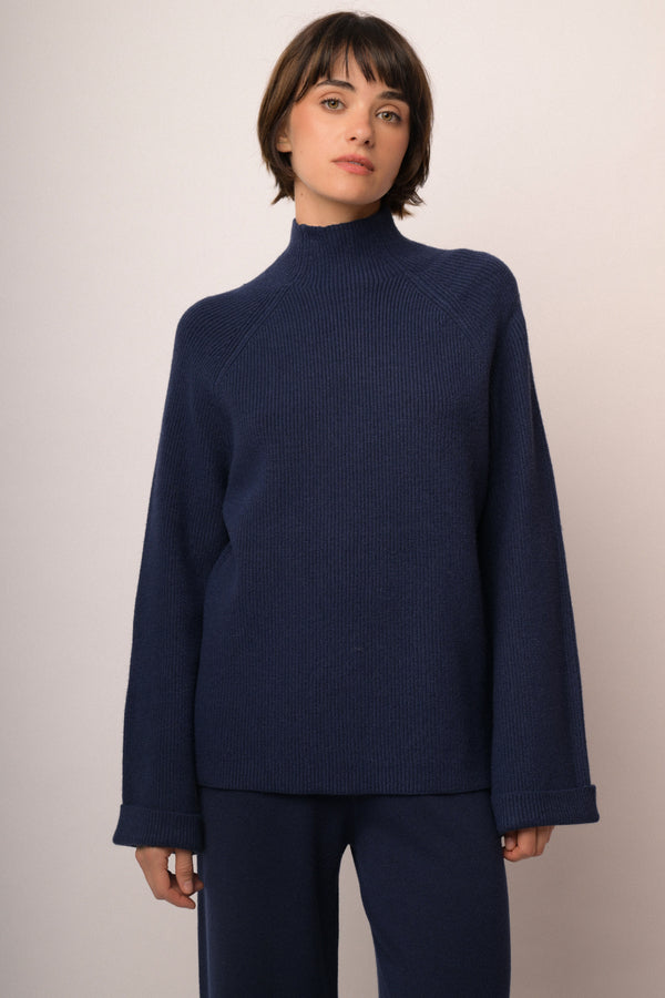 Maglia con maniche risvolto