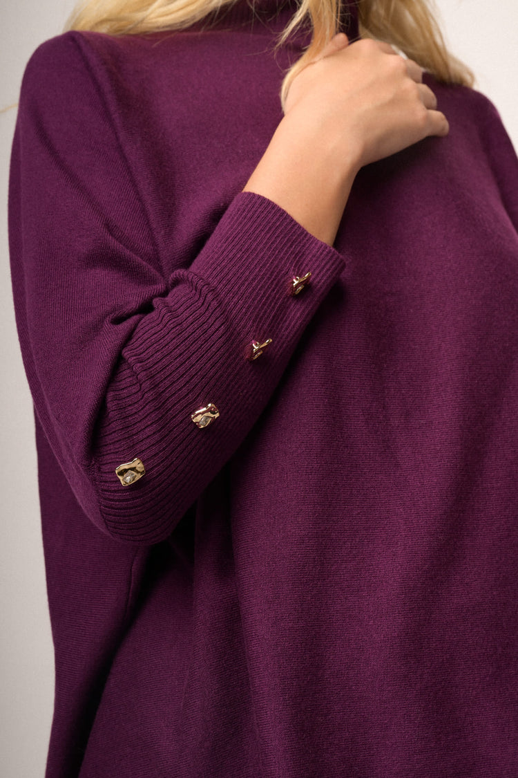 Maglia collone con bottoni