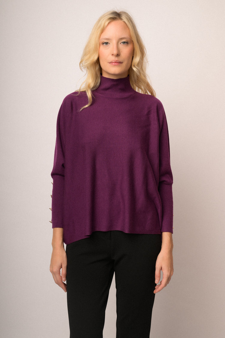 Maglia collone con bottoni