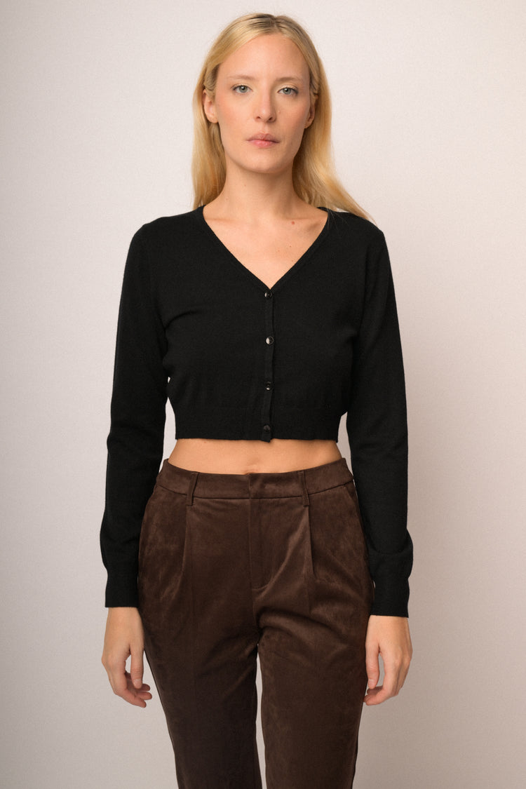 Cardigan corto basic