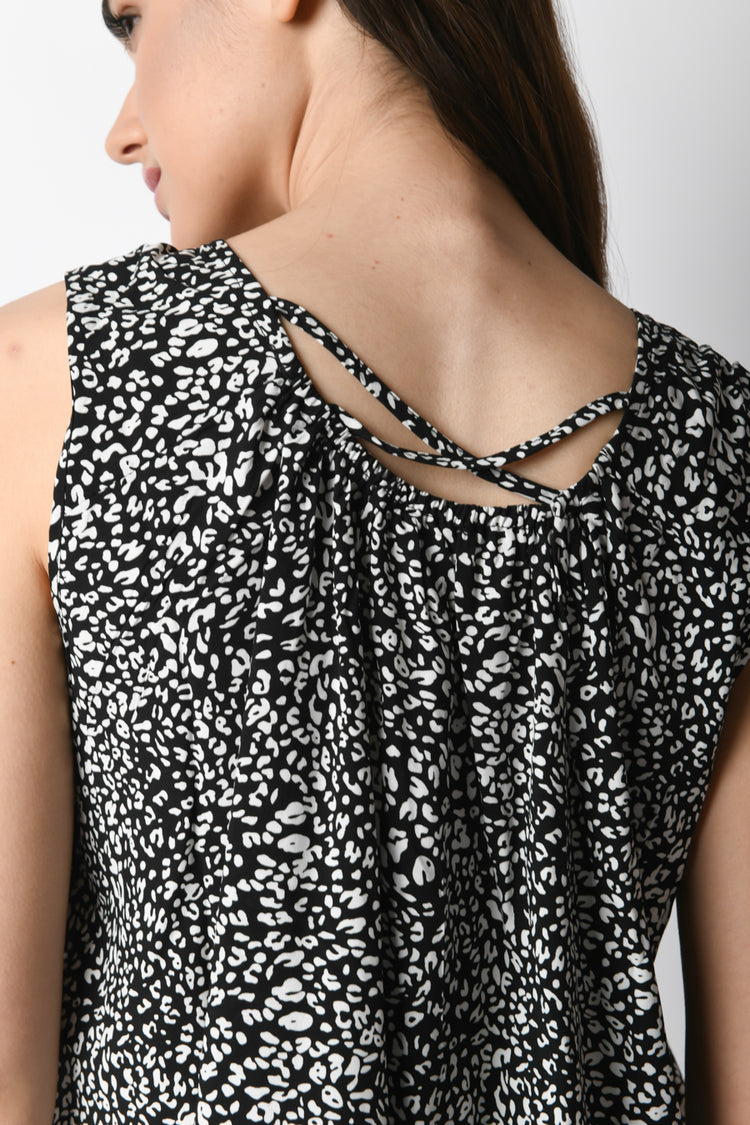 Top a stampa micro floreale