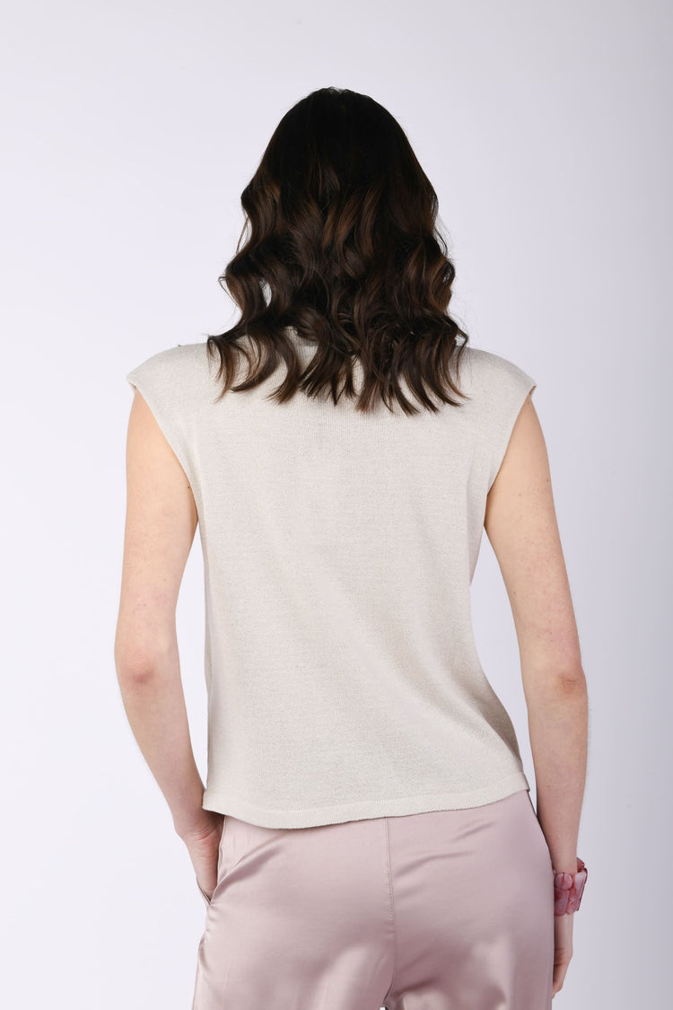 Gilet in maglia misto modal