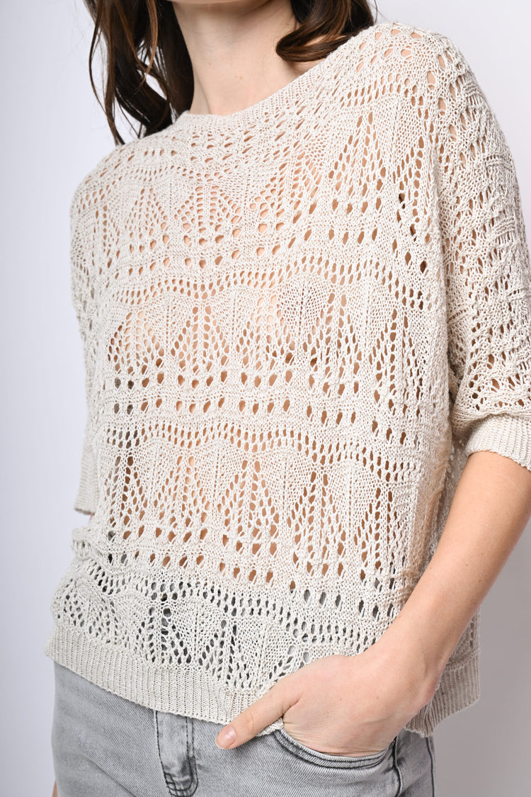 Pull in maglia crochet