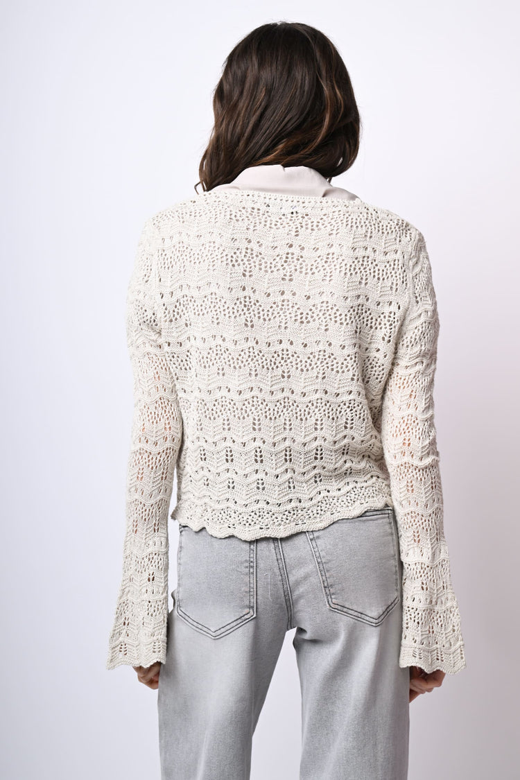 Cardigan in maglia crochet