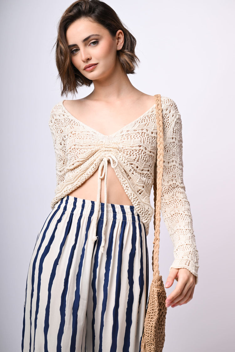 Top crochet con coulisse