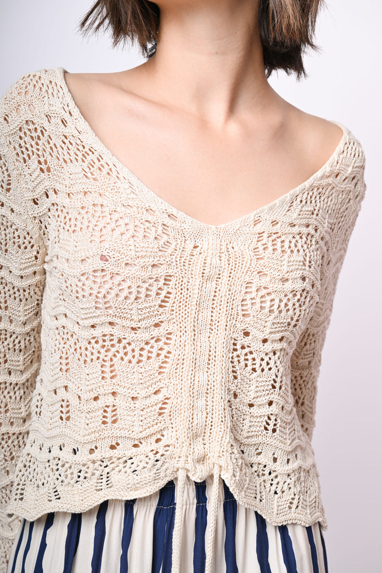 Top crochet con coulisse